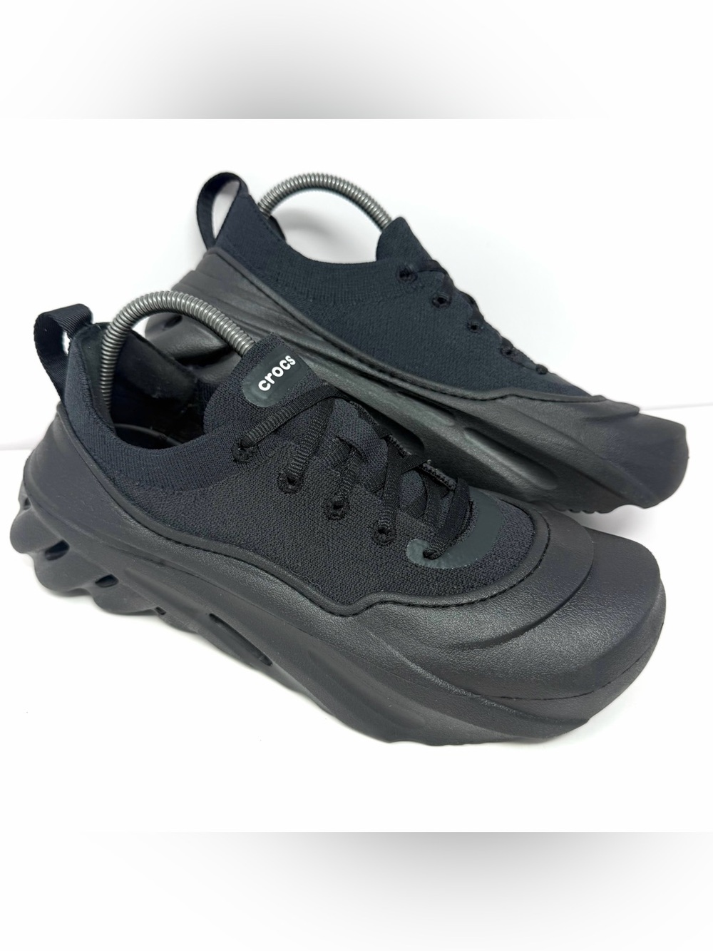 Crocs Echo Surge Knit Sculpted Shoes Unisex Sz Men’s 8 / Womens 10 Black Sneaker